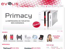 Tablet Screenshot of evolis.com.ar